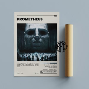 Prometheus Retro Vintage Poster | Minimalist Movie Poster | Retro Vintage Art Print | Wall Art | Home Decor