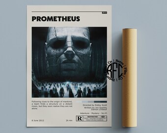 Prometheus Retro Vintage Poster | Minimalist Movie Poster | Retro Vintage Art Print | Wall Art | Home Decor