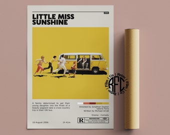 Little Miss Sunshine Retro Vintage Poster | Minimalistisches Film poster | Retro Vintage Kunstdruck | Wandbild | Home Dekor