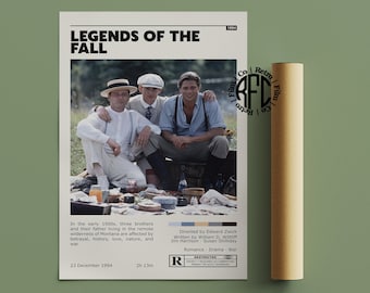 Legends Of The Fall Retro Vintage Poster | Minimalistische Film Poster | Retro Vintage Art Print | Kunst aan de muur | Woondecoratie