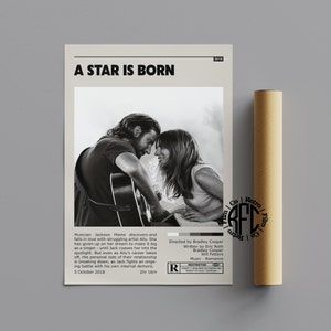 A Star Is Born Retro Vintage Poster | Minimalist Movie Poster | Retro Vintage Art Print | Wall Art | Home Decor