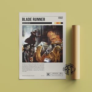 Blade Runner Retro Vintage Poster | Minimalist Movie Poster | Retro Vintage Art Print | Wall Art | Home Decor