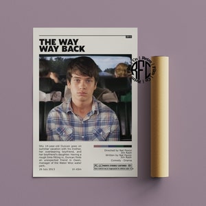 The Way Way Back Retro Vintage Poster | Minimalist Movie Poster | Retro Vintage Art Print | Wall Art | Home Decor