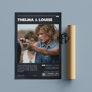 Thelma And Louise Retro Vintage Poster | Minimalist Movie Poster | Retro Vintage Art Print | Wall Art | Home Decor