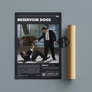 Reservoir Dogs Retro Vintage Poster | Minimalist Movie Poster | Retro Vintage Art Print | Wall Art | Home Decor