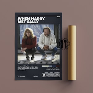 When Harry Met Sally Retro Vintage Poster | Minimalist Movie Poster | Retro Vintage Art Print | Wall Art | Home Decor