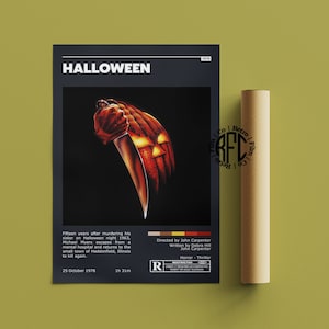 Halloween Retro Vintage Poster | Minimalist Movie Poster | Retro Vintage Art Print | Wall Art | Home Decor