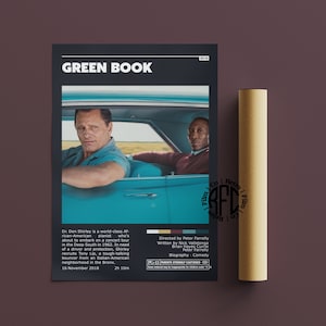 Green Book Retro Vintage Poster | Minimalist Movie Poster | Retro Vintage Art Print | Wall Art | Home Decor