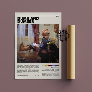 Dumb And Dumber Retro vintage Poster | Affiche de film minimaliste | Tirage d’art rétro vintage | Art mural | Décoration intérieure