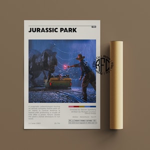Jurassic Park Retro Vintage Poster | Minimalist Movie Poster | Retro Vintage Art Print | Wall Art | Home Decor