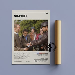 Snatch Retro Vintage Poster | Minimalist Movie Poster | Retro Vintage Art Print | Wall Art | Home Decor