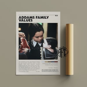 Addams Family Values Retro Vintage Poster | Minimalist Movie Poster | Retro Vintage Art Print | Wall Art | Home Decor