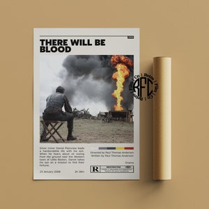 There Will Be Blood Retro Vintage Poster | Minimalist Movie Poster | Retro Vintage Art Print | Wall Art | Home Decor