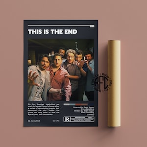 This is the End Retro Vintage Poster | Minimalistisches Film poster | Retro Vintage Kunstdruck | Wandbild | Home Dekor