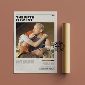 The Fifth Element Retro Vintage Poster | Minimalist Movie Poster | Retro Vintage Art Print | Wall Art | Home Decor