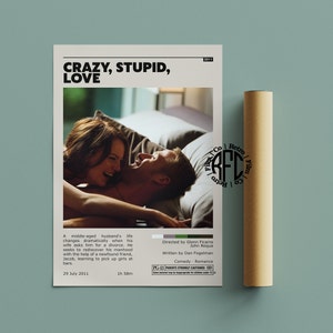 Crazy, Stupid, Love Retro Vintage Poster | Minimalist Movie Poster | Retro Vintage Art Print | Wall Art | Home Decor
