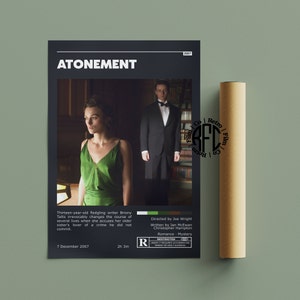 Atonement Retro Vintage Poster | Minimalist Movie Poster | Retro Vintage Art Print | Wall Art | Home Decor