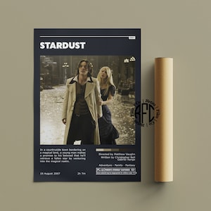 Stardust Retro Vintage Poster | Minimalist Movie Poster | Retro Vintage Art Print | Wall Art | Home Decor
