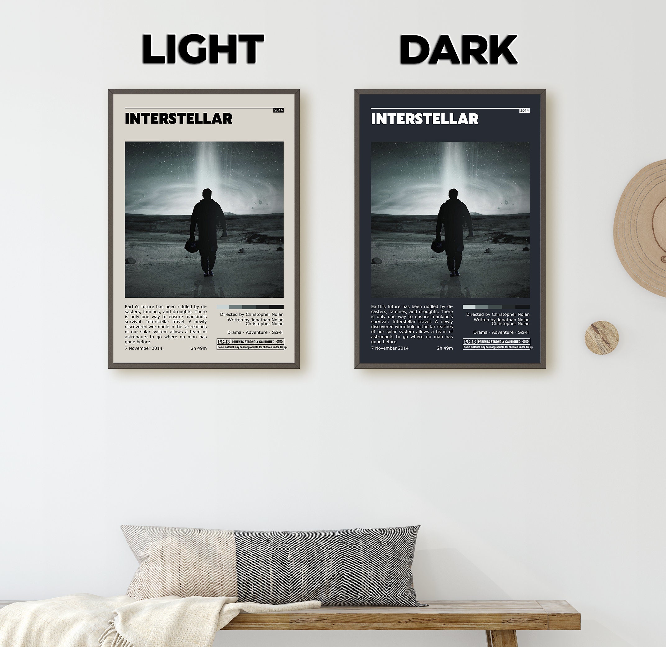 Discover Interstellar Retro Vintage Poster | Minimalist Movie Poster | Retro Vintage Art Print | Wall Art | Home Decor