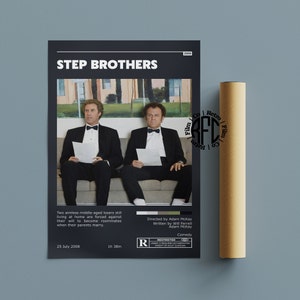 Step Brothers Retro Vintage Poster | Minimalist Movie Poster | Retro Vintage Art Print | Wall Art | Home Decor