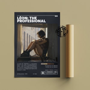 Leon The Professional Retro Vintage Poster | Minimalist Movie Poster | Retro Vintage Art Print | Wall Art | Home Decor