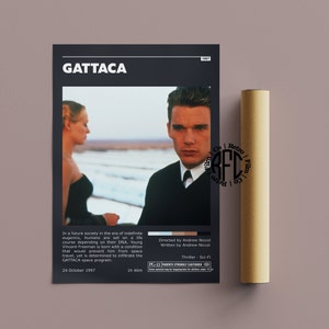 Gattaca Retro Vintage Poster | Minimalist Movie Poster | Retro Vintage Art Print | Wall Art | Home Decor