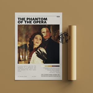 The Phantom Of The Opera Retro Vintage Poster | Minimalist Movie Poster | Retro Vintage Art Print | Wall Art | Home Decor