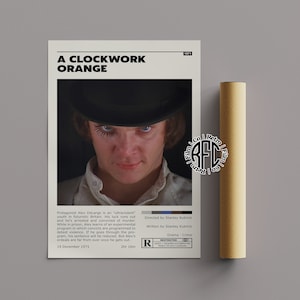 A Clockwork Orange Retro Vintage Poster | Minimalist Movie Poster | Retro Vintage Art Print | Wall Art | Home Decor