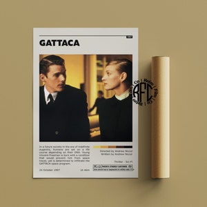 Gattaca Retro Vintage Poster | Minimalist Movie Poster | Retro Vintage Art Print | Wall Art | Home Decor