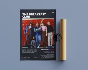 The Breakfast Club Retro Vintage Poster | Minimalist Movie Poster | Retro Vintage Art Print | Wall Art | Home Decor