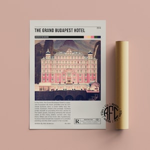 The Grand Budapest Hotel Retro Vintage Poster | Minimalist Movie Poster | Retro Vintage Art Print | Wall Art | Home Decor