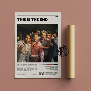 This is the End Retro Vintage Poster | Minimalistisches Film poster | Retro Vintage Kunstdruck | Wandbild | Home Dekor