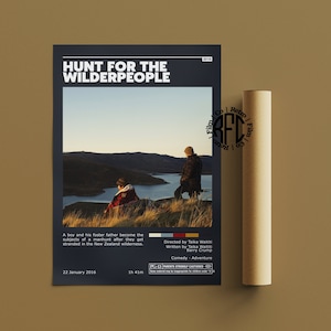 caça para o poster vintage retro de Wilderpeople de &lt;br&gt; Entrega Rápida? Pôster de filme minimalista | Impressão retro da arte do vintage | Arte de parede | Decoração de casa