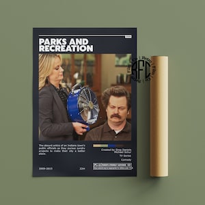 Parken en recreatie Retro Vintage Poster | Minimalistische Film Poster | Retro Vintage Art Print | Kunst aan de muur | Woondecoratie