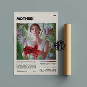 Mutter! Retro Vintage Poster | Minimalistisches Film poster | Retro Vintage Kunstdruck | Wandbild | Home Dekor
