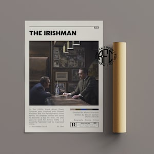 The Irishman Retro Vintage Poster | Minimalist Movie Poster | Retro Vintage Art Print | Wall Art | Home Decor