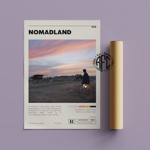 Nomadenland Retro Vintage Poster | Minimalistisches Film poster | Retro Vintage Kunstdruck | Wandbild | Home Dekor