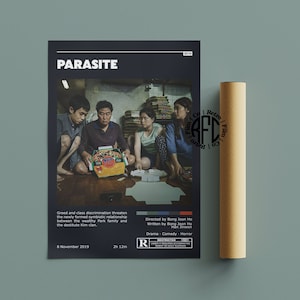Parasite Retro Vintage Poster | Minimalist Movie Poster | Retro Vintage Art Print | Wall Art | Home Decor