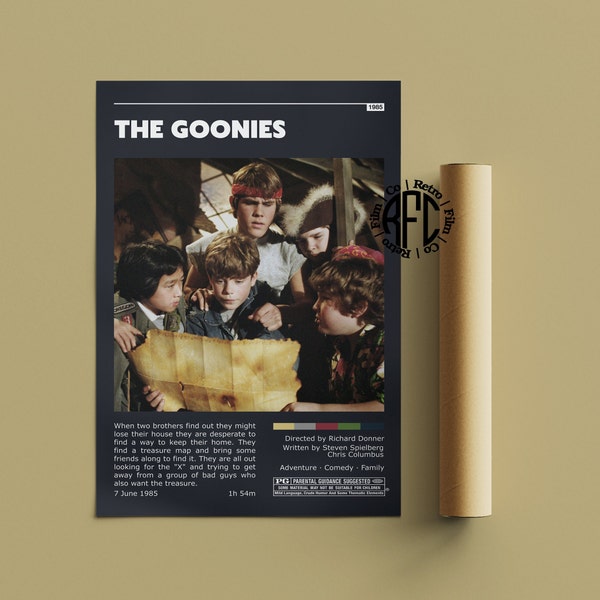 The Goonies Retro Vintage Poster | Minimalist Movie Poster | Retro Vintage Art Print | Wall Art | Home Decor