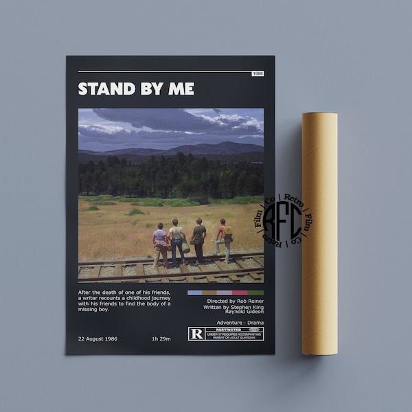Stand By Me Retro Vintage Poster | Minimalist Movie Poster | Retro Vintage Art Print | Wall Art | Home Decor
