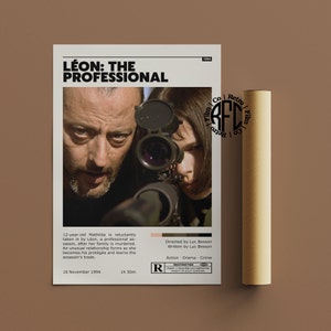 Leon The Professional Retro Vintage Poster | Minimalist Movie Poster | Retro Vintage Art Print | Wall Art | Home Decor