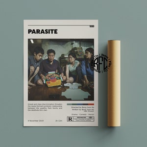 Parasite Retro Vintage Poster | Minimalist Movie Poster | Retro Vintage Art Print | Wall Art | Home Decor