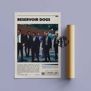 Reservoir Dogs Retro Vintage Poster | Minimalist Movie Poster | Retro Vintage Art Print | Wall Art | Home Decor