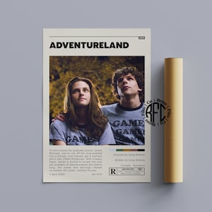 Adventureland Retro Vintage Poster | Minimalist Movie Poster | Retro Vintage Art Print | Wall Art | Home Decor