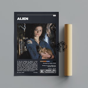 Alien Retro Vintage Poster | Minimalist Movie Poster | Retro Vintage Art Print | Wall Art | Home Decor