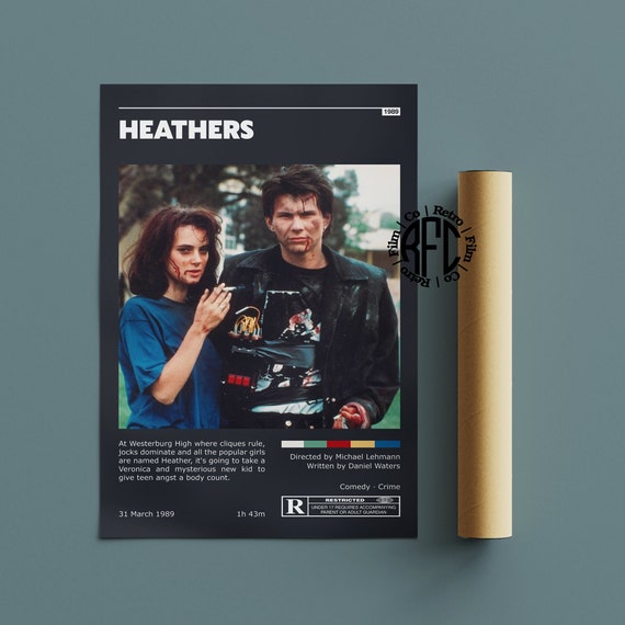 Heathers Retro Vintage Poster | Minimalist Movie Poster | Retro Vintage Art Print | Wall Art | Home Decor