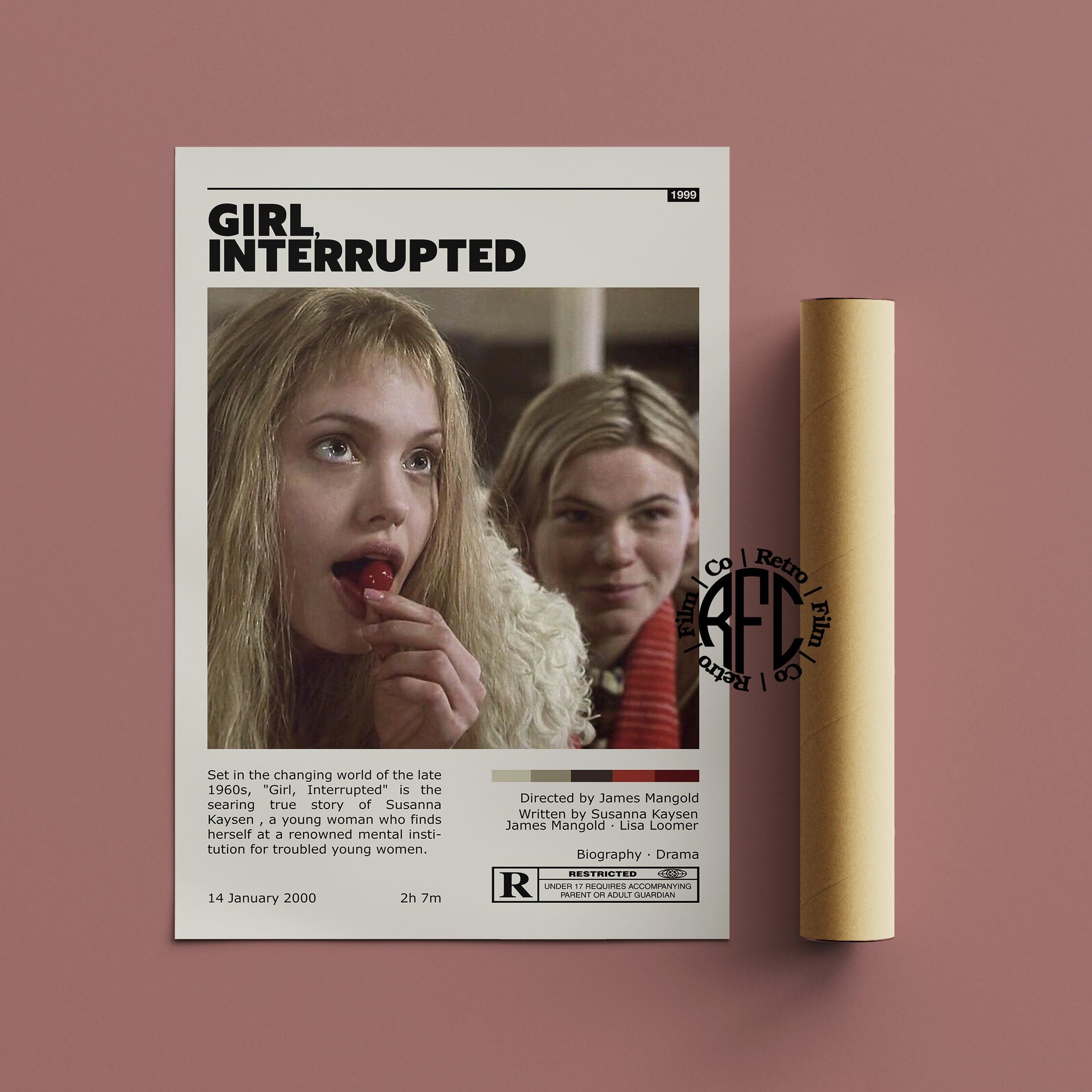 Girl, Interrupted Retro Vintage Poster | Minimalist Movie Poster