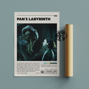 Pan's Labyrinth Retro Vintage Poster / Minimalist Movie Poster / Retro Vintage Art Print / Wall Art / Home Decor