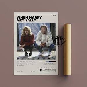 When Harry Met Sally Retro Vintage Poster | Minimalist Movie Poster | Retro Vintage Art Print | Wall Art | Home Decor