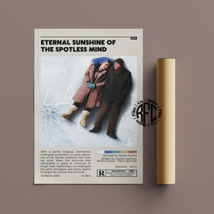 Eternal Sunshine Of The Spotless Mind Retro Vintage Poster | Minimalist Movie Poster | Retro Vintage Art Print | Wall Art | Home Decor